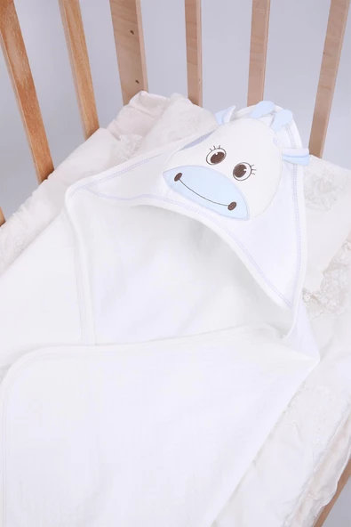 Babyhola %100 Doğal Pamuk Kız Erkek Bebek Kapitone Battaniye Yenidoğan Hediyelik Hastane Çıkışı 6277 - 12