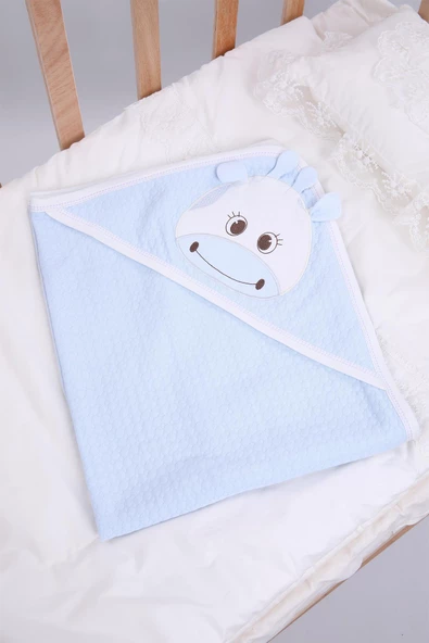 Babyhola %100 Doğal Pamuk Kız Erkek Bebek Kapitone Battaniye Yenidoğan Hediyelik Hastane Çıkışı 6277 - 8