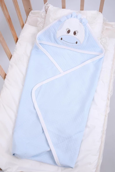 Babyhola %100 Doğal Pamuk Kız Erkek Bebek Kapitone Battaniye Yenidoğan Hediyelik Hastane Çıkışı 6277 - 2