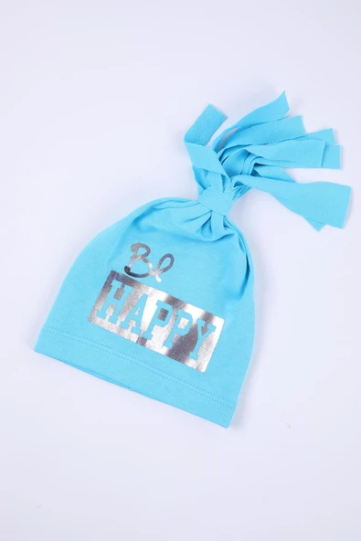 Babyhola Kız Erkek Bebek Be Happy Bere Şapka 0-2 yaş Hediyelik 1107 - 2