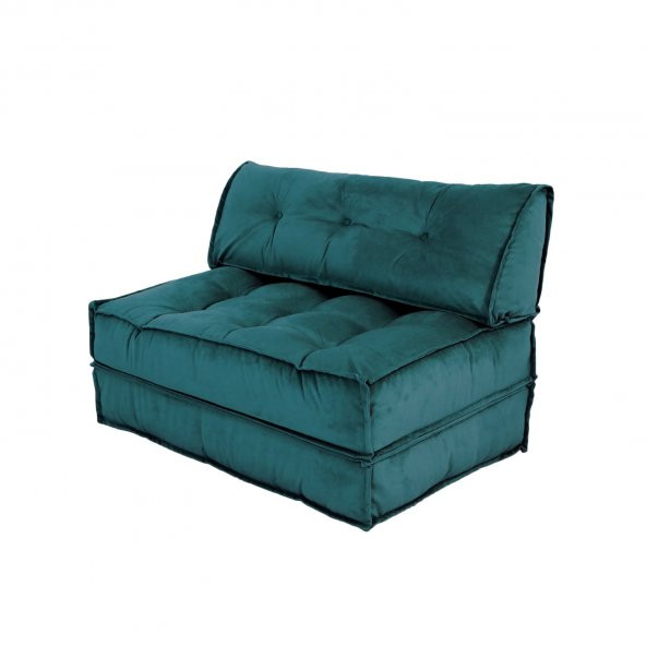 Mocca Çift Kişilik Katlanır Yatak Uzanma Koltuğu - Petrol Yeşili - 2