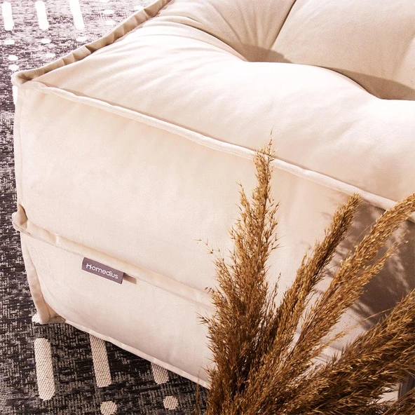 Homedius Mocca Çift Kişilik Katlanır Yatak Uzanma Koltuğu - Bej - Resim 10