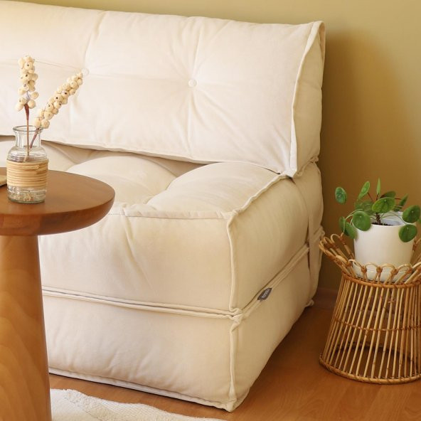 Mocca Çift Kişilik Katlanır Yatak Uzanma Koltuğu - Bej - 4