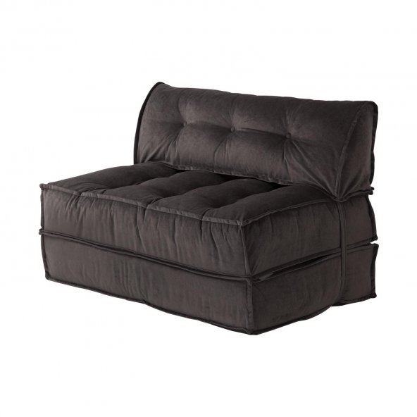Homedius Mocca Çift Kişilik Katlanır Yatak Uzanma Koltuğu - Antrasit Gri - 7