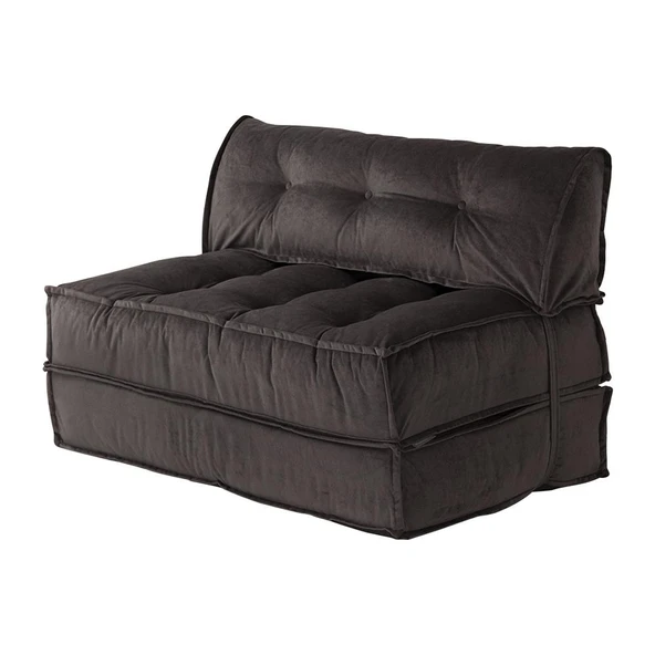 Homedius Mocca Çift Kişilik Katlanır Yatak Uzanma Koltuğu - Antrasit Gri - 9