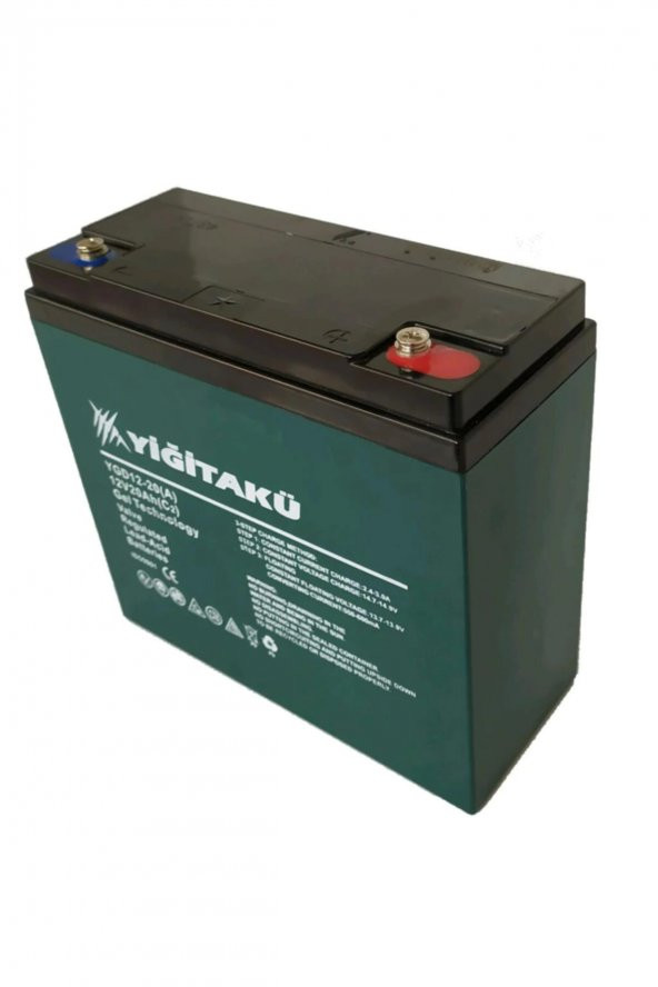 Yiğit Akü 12v 20 Ah Jel E-bıke 6 Dzm 20 Bakımsız Akü - 2