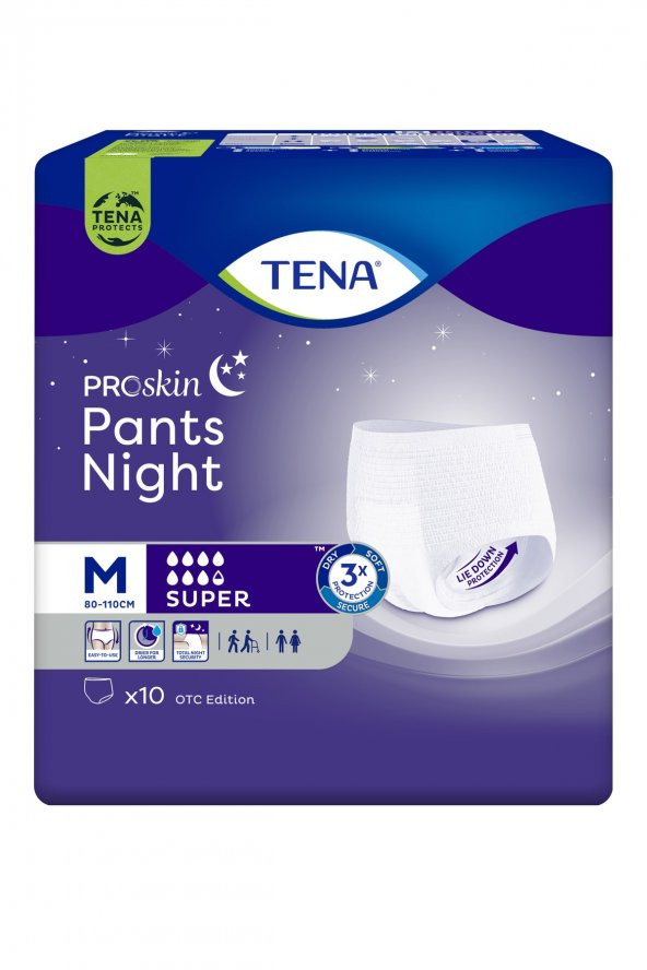 Proskin Pants Night Medium Orta Beden Gece Için Süper Emici Külot 10 Lu Paket