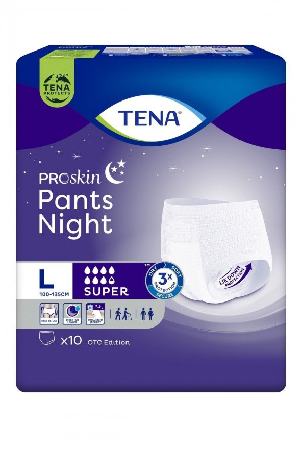 Proskin Pants Night Large Büyük Beden Gece Için Süper Emici Külot 10 Lu Paket