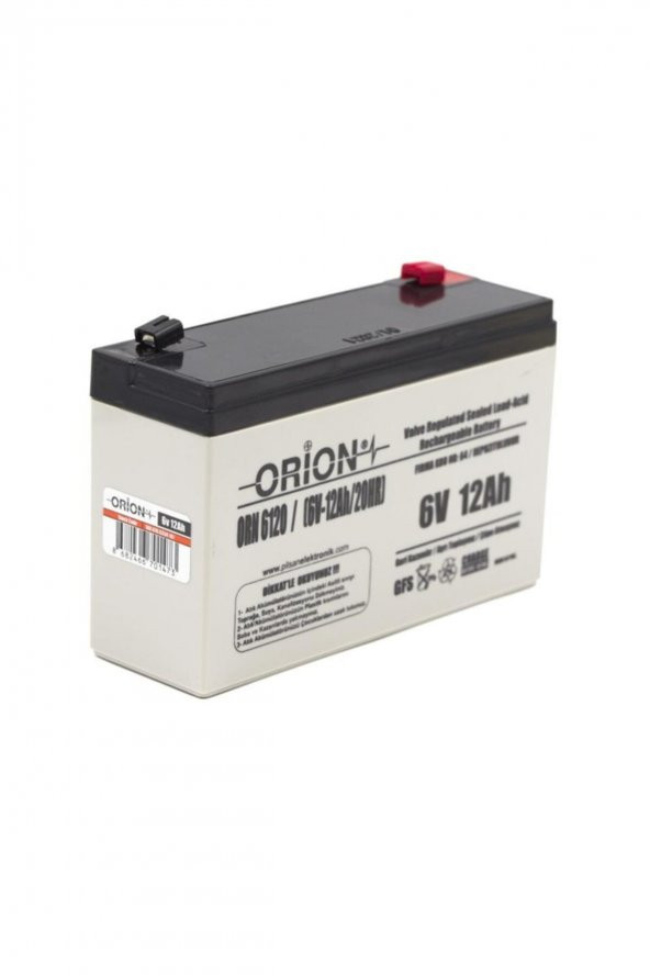 Orn6120 6v 12ah Bakımsız Kuru Akü 01/2021 Üretim - 2