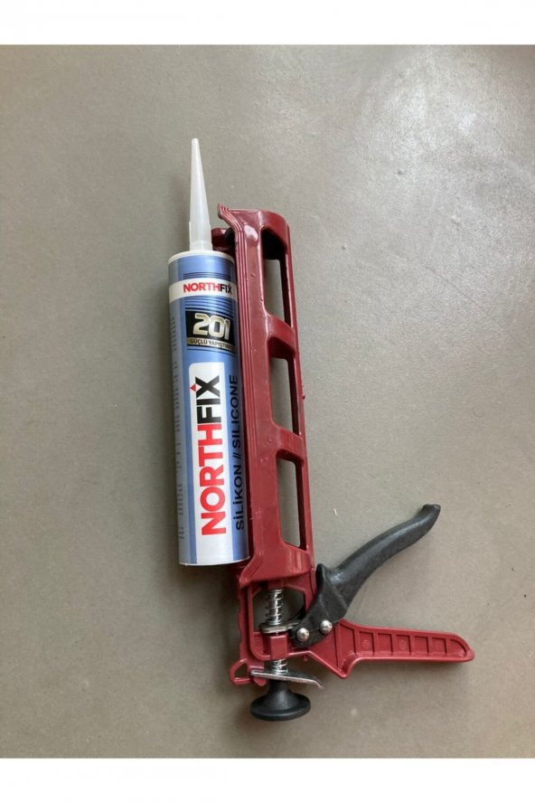 Plastik Silikon Tabancası+nortfix Silikon Şeffaf+beyaz 3 Lü Set - 2