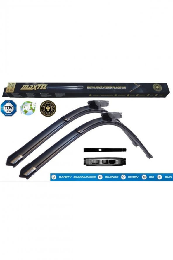 Silecek Süpürgesi Ön Araca Özel Muz Tipi 23"+21" 600mm+530mm Renault Kangoo Iı Iıı 08- Sonrası