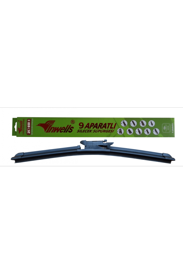 9 Aparatlı Üniversal Silecek Süpürgesi 1 Adet 650 Mm