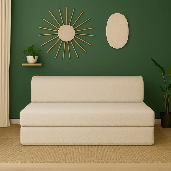 Homedius Magic Katlanır Yataklı Çift Kişilik Koltuk-Bej - 2