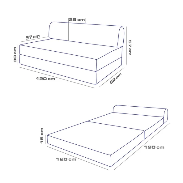 Homedius Magic Katlanır Yataklı Çift Kişilik Koltuk-Bej - 6