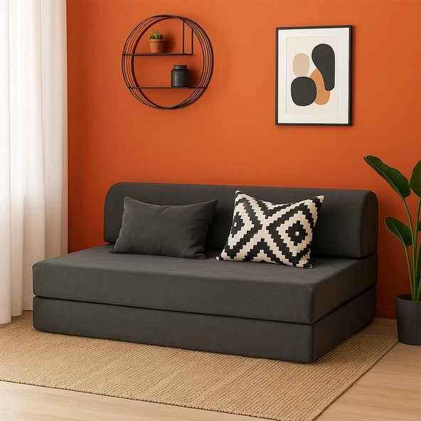 Homedius Magic Yataklı Katlanır Çift Kişilik Koltuk Antrasit