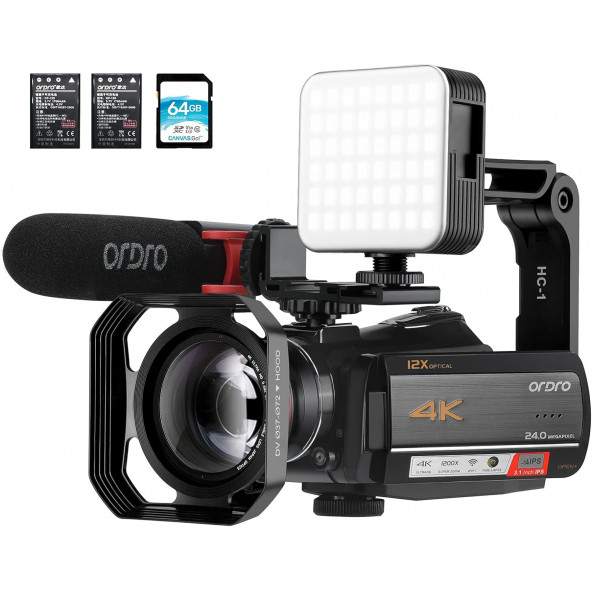 ORDRO AC5 1080P 60FPS 3.1 Inc IPS Dokunmatik Ekran WiFi Vlog Video Kamera