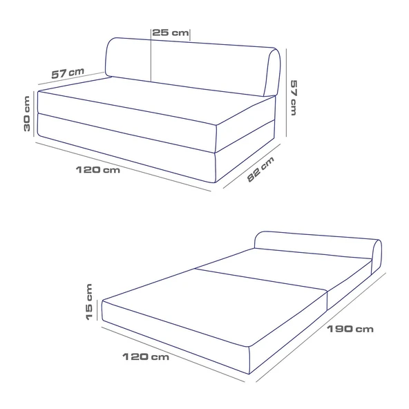 Homedius Magic Yataklı Katlanır Çift Kişilik Koltuk Antrasit - 5
