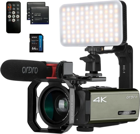 ORDRO AX65 Canlı Yayın Kamerası Video Kamera Full HD 60FPS - 4K