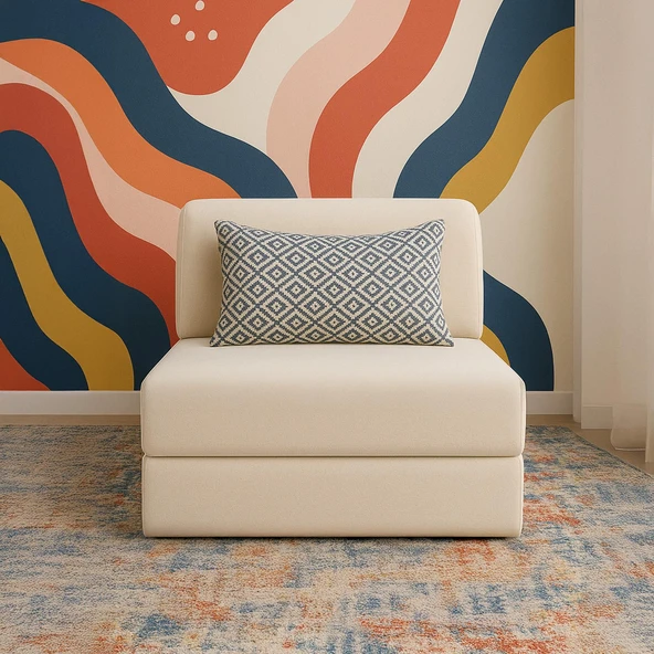 Magic Tek Kişilik Katlanır Yataklı Koltuk-Bej - 2