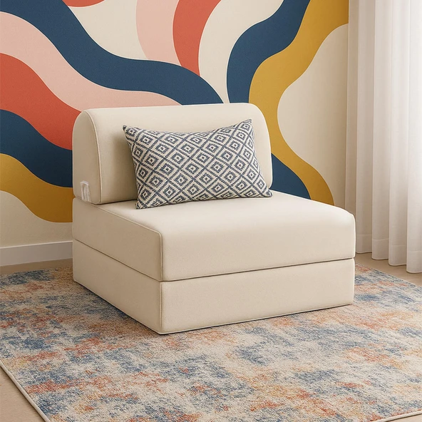 Magic Tek Kişilik Katlanır Yataklı Koltuk-Bej