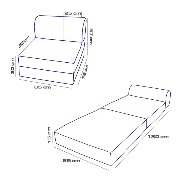 Magic Tek Kişilik Katlanır Yataklı Koltuk-Bej - 5