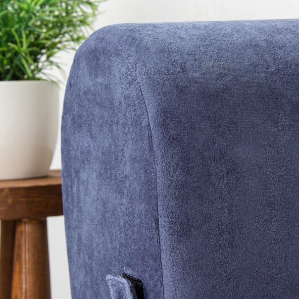 Magic Tek Kişilik Mavi Katlanır Yataklı Koltuk - 3