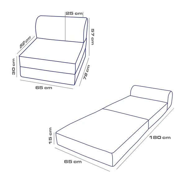 Magic Tek Kişilik Koyu Gri Katlanır Yataklı Koltuk - 6
