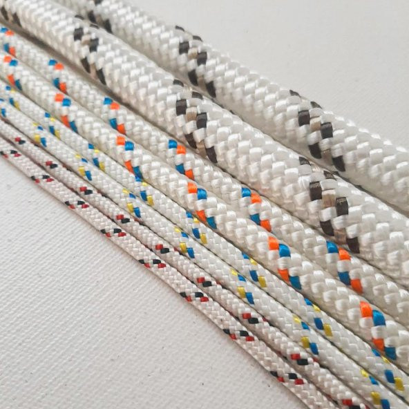 12 MM 10 METRE SOYLU HALAT ÖRGÜ İSKOTA HALAT DENİZCİ TEKNE HALATI SALINCAK İP DAĞCI İP HALAT - 4