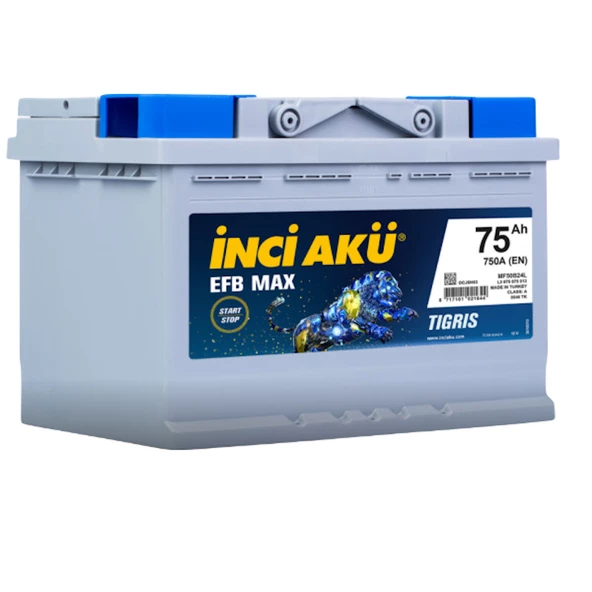 İnci Efb Max Tigris 12 V 75 Ah Start-Stop Akü - 2