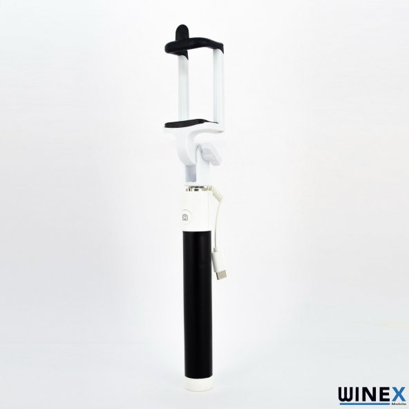 Global SR342 Katlanabilir Type-C Selfie Stick Çubuğu Siyah WNE0151 - 2