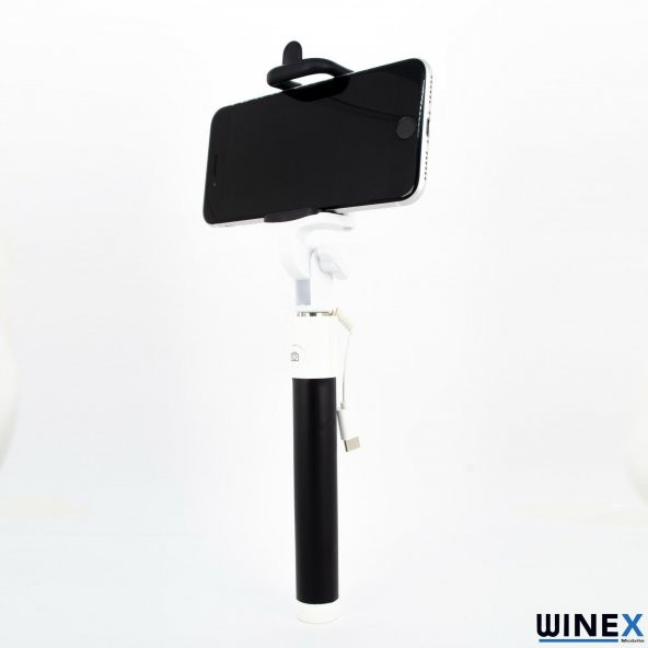 Global SR342 Katlanabilir Type-C Selfie Stick Çubuğu Siyah WNE0151 - 3