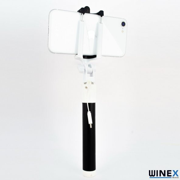 Global SR342 Katlanabilir Type-C Selfie Stick Çubuğu Siyah WNE0151 - 4
