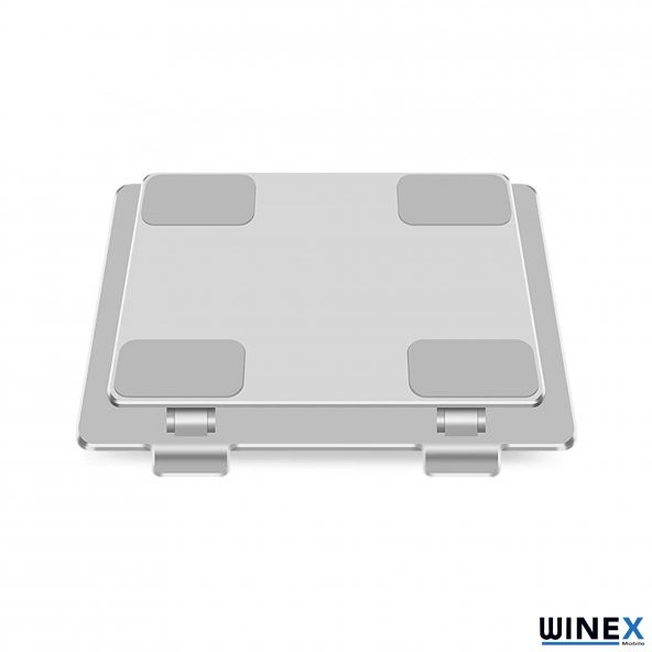 Global Metal Ayarlanabilir Laptop, Tablet, Macbook, Matebook Yükseltici Katlanabilir Stand Tutucu Gümüş WNE0153 - 4