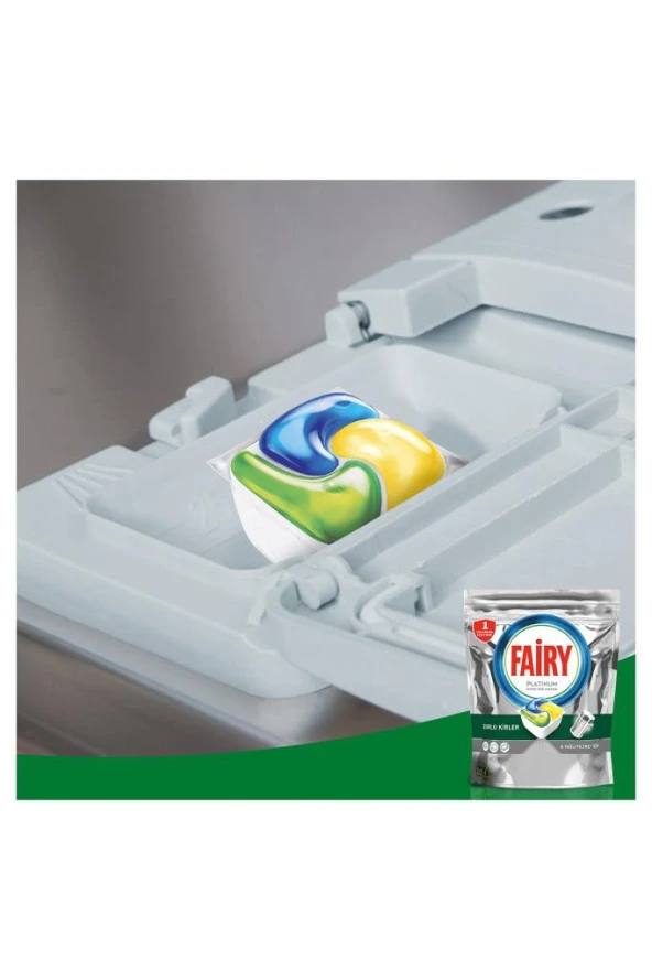 Fairy Platinum 60 Yıkama Bulaşık Makinesi Deterjanı Tableti / Kapsülü Limon Kokulu - Resim 8