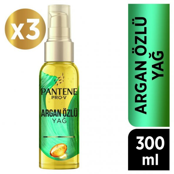 Pantene Doğal Sentez Saç Bakım Serumu Argan Yağlı Elixir 100 ml x3