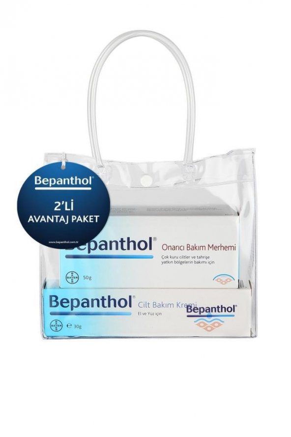 Bepanthol Onarıcı Bakım Kremi 50 g + Cilt Bakım Kremi 30 g