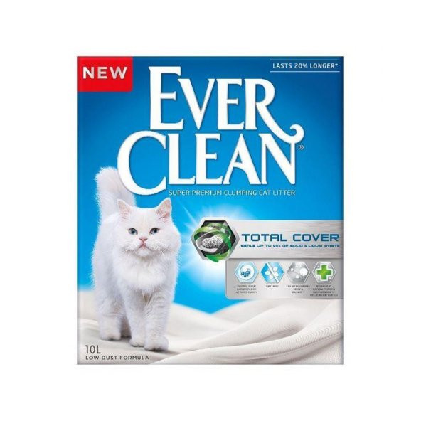 Ever Clean Total Cover Kedi Kumu 10 Lt