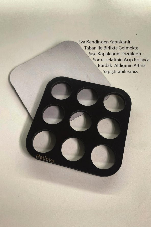 Bardak Altlığı 1Adet Şişe Kapağı Eklenen Soda Gazoz Bira  Kapağı Sonradan Eklemeli - 2