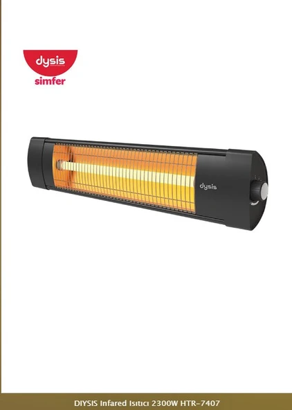 Dysis HTR-7407 Thermal 2300 W Duvar Tipi Infrared Isıtıcı Soba - 2