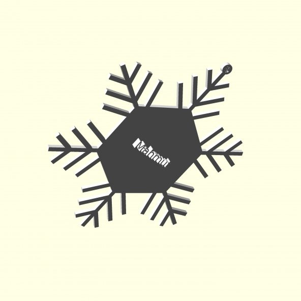 Mahmut Mahmut Kişiye İsime İsme Özel Üretim Yılbaşı Ağacı Süsü Ağaç Süs Sevgiliye Eşe Hediyelik Hediyesi Dekoratif Organik Plastik - Resim 7