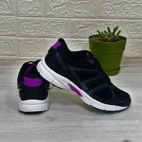 Kinetix Arıon Siyah-Mor-Beyaz Fuspetli Athletic Koşu Spor Ayakkabı - 8