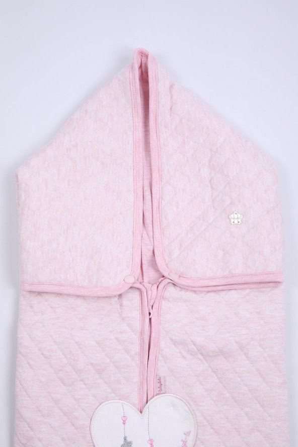 Babyhola %100 Pamuk Kız Erkek Bebek Kapitone Kundak Battaniye Yenidoğan Hediyelik Hastane Çıkışı 11342 - 2