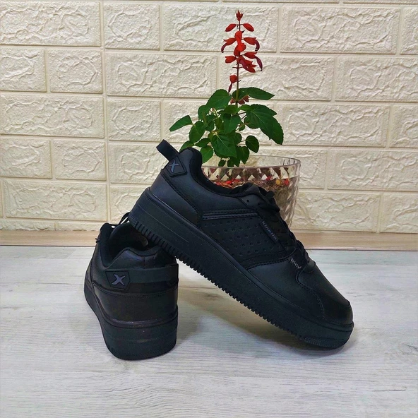 Kinetix Enner Pu Siyah Comfort Fuspetli Atom Sneaker Spor Ayakkabı - Resim 8