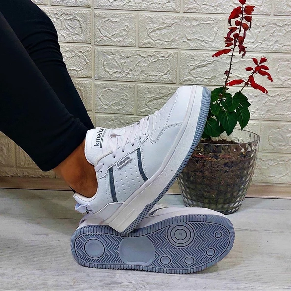 Kinetix Enner Pu Beyaz Comfort Fuspetli Atom Sneaker Spor Ayakkabı - Resim 2