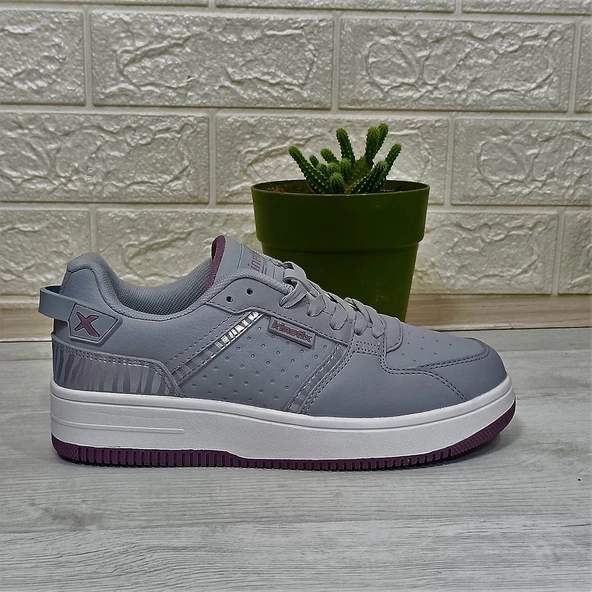 Kinetix Enner Pu Gri-Beyaz-Gülkurusu Fuspetli  Sneaker Spor Ayakkabı - 12