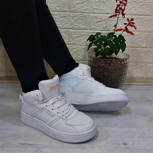 Kinetix Enner Pu Hı Beyaz Fuspetli Boğazlı Kaymaz Spor Ayakkabı - 3