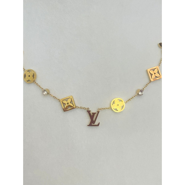 Kadın Altın Sarısı Çelil Louis Vuitton Kolye