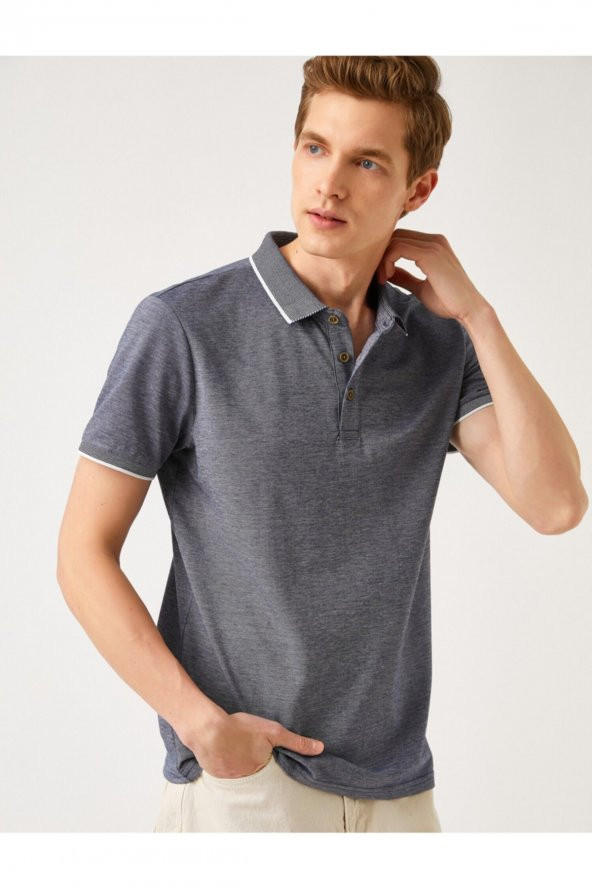 Basic Polo Yaka Tişört - 7