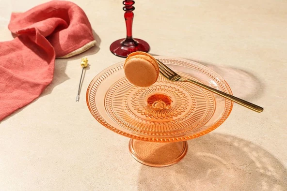 Porland Lina Turuncu Ayaklı Tabak 17 cm 04FIA002591 - 3