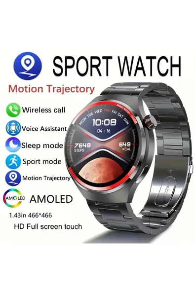 WATCH4 PRO PREMİUM SW-55 HD AMOLED EKRAN SİYAHKASA